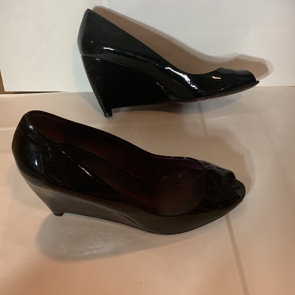 Miumiu black open toe wedges - Picture 3 of 7